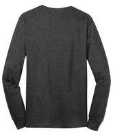 Port & Company® Youth Long Sleeve Core Cotton Tee - Dark Heather Grey
